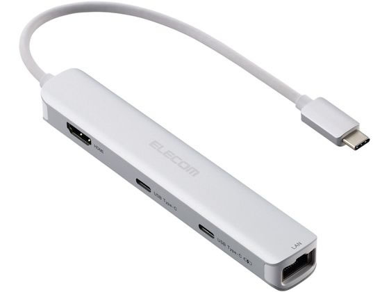 【レビュー投稿で100円OFFクーポン】エレコム TypeC ドッキングステーション 6-in-1 シルバー DST-C30SV USBハブ ドッキングステーション PC周辺機器 パソコン 家電