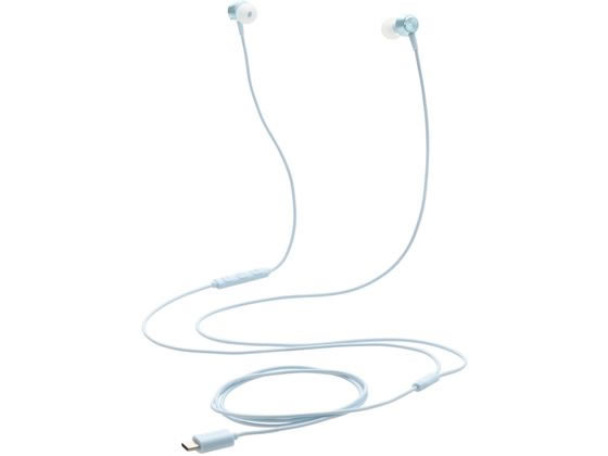 【レビュー投稿で100円OFFクーポン】【お取り寄せ】エレコム 有線イヤホン Type-C カナル型 ブルー EHP-DF14CMBU ヘッドセット 通話用イヤホン PC周辺機器 パソコン 家電