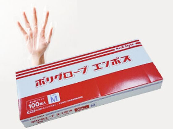 【お取り寄せ】パックスタイル ポリ手袋 半透明 箱入 M 100枚 ポリエチレン 使い捨て手袋 作業