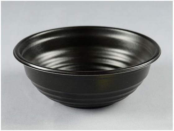 【お取り寄せ】パックスタイル 耐熱どんぶり容器 YS丼 D-2 黒 本体 50個 ランチボックス テ