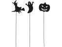 【ポイント2倍★22日20:00〜27日9:59迄】【お取り寄せ】東京堂 ハロウィンシャドウピック ブラック 3本入り HW000059 フラワーアレンジメント...