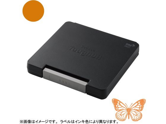 【レビュー投稿で100円OFFクーポン】【お取り寄せ】シヤチハタ スタンプ台 タフダ いろもよう 蜜柑色 HTD-B-WY スタンプ台 朱肉 ネーム印