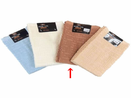 【ポイント2倍★24日20:00〜29日9:59迄】林 バラエティカラー フェイスタオル 2枚 ブラウン FO801428 フ..