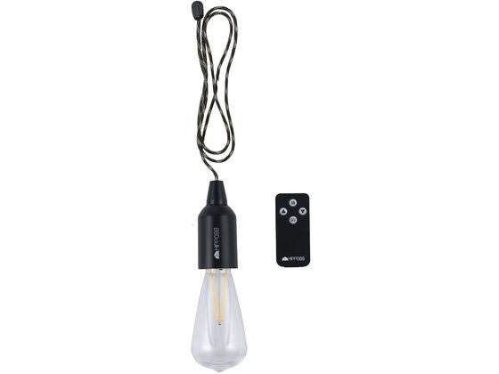 【お取り寄せ】ナカバヤシ LEDリモコンハンギングランプM ブラック HPS-LHR02BK LED