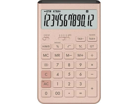 【スーパーSALE限定★10％以上OFF＆2,000円クーポン】 カシオ ジャストサイズ電卓12桁 Comfy ピンク JT-200T-PK-N 中型電卓 一般 実務電卓 文具
