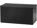【ポイント2倍★22日20:00〜27日9:59迄】【メーカー直送】不二貿易 収納BOXベンチ ブラック 270L 55253【代引不可】【お客様組立】 収納庫...