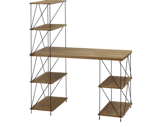 【マラソン限定クーポン★11日9:59迄ポイント2倍】【メーカー直送】不二貿易 EZBO ワイヤーデスク ナチュラル【代引不可】【お客様組立】木製デスク ワゴン オフィスデスク 事務机 オフィス家具