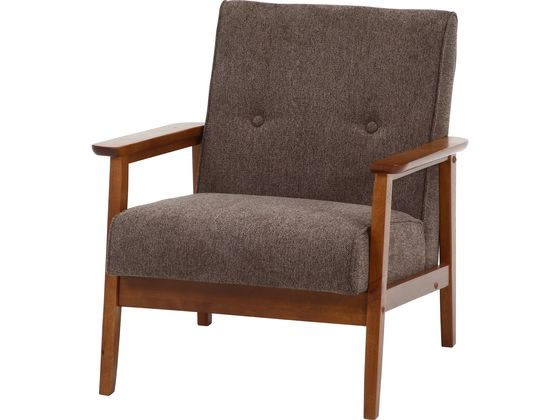 【レビュー投稿で100円OFFクーポン】【メーカー直送】不二貿易 厚手ファブリックソファ ミート 1P ブラウン【代引不可】【お客様組立】1人掛けソファ ソファ イス リビング家具 インテリア