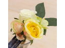 【お取り寄せ】YDM ローズミックスバンチ ホワイトイエロー 花材 造花 花 フラワーアレンジメント材料