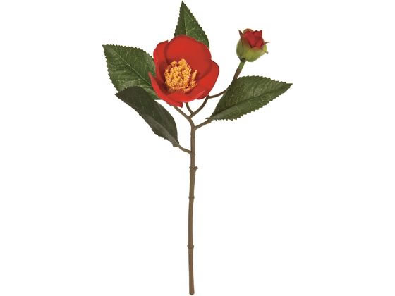 【レビュー投稿で100円OFFクーポン】【お取り寄せ】東京堂 早春椿 ＃3 レッド FJ005168-003 花材 造花 花 フラワーアレンジメント材料