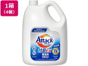 【レビュー投稿で100円OFFクーポン】送料無料 KAO アタック抗菌EX 業務用 4kg×4個 液体タイプ 衣料用洗剤 洗剤 清掃