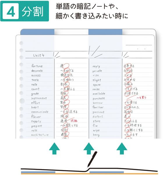 クツワ わけありしたじき 4分割 ブルー VS027BL 下敷き 教材 学童文具 学童 文具