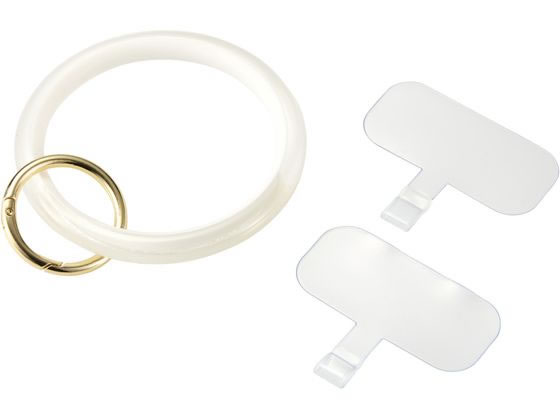 【レビュー投稿で100円OFFクーポン】【お取り寄せ】エレコム スマホ ハンドストラップ クリアタイプ 1口穴 ホワイト P-STHCRWH スマートフォン関連品 スマホ タブレット関連品