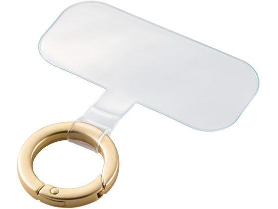 【レビュー投稿で100円OFFクーポン】【お取り寄せ】エレコム スマホ ストラップホルダー ケーブル穴用 ゴールド P-STHD1BRGD スマートフォン関連品 スマホ タブレット関連品