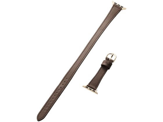 【マラソン限定★ポイント2倍】【お取り寄せ】エレコム アップルウォッチバンド SE ロングサイズ ブラウン AW-41BDLWJBR スマートウォッチ関連品 時計