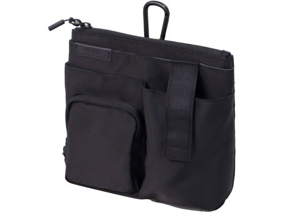 【レビュー投稿で100円OFFクーポン】【お取り寄せ】クツワ マルチホルダー トップファスナー M ブラック 303DRBK 小物入れ デスクトップ収納 デスク周り 文具