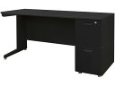 【レビュー投稿で100円OFFクーポン】【メーカー直送】Netforce ナッツ 片袖机 スリム 2段 W1400 BK×BK×BK無地【代引不可】【お客様組立】片袖机 スチールデスク ワゴン オフィスデスク 事務机 オフィス家具