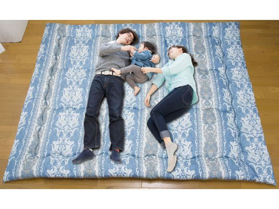 【メーカー直送】ファミリー・ライフ ファミリー敷布団 カバー付 250×200 アイボリー【代引不可】 [2]