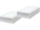 送料無料 【お取り寄せ】天馬 Fits フィッツケース 74-44S ホワイトクリア 2個 110015807 収納