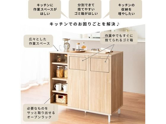 【レビュー投稿で100円OFFクーポン】【メーカー直送】宮武製作所 カウンターダストボックス Harmoa ブラウン【代引不可】【お客様組立】デザインタイプ ゴミ箱 ゴミ袋 清掃 [3]