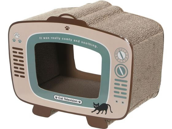 【レビュー投稿で100円OFFクーポン】送料無料 不二貿易 猫の爪とぎ テレビ 54223 猫爪とぎ 爪磨き 猫 ..