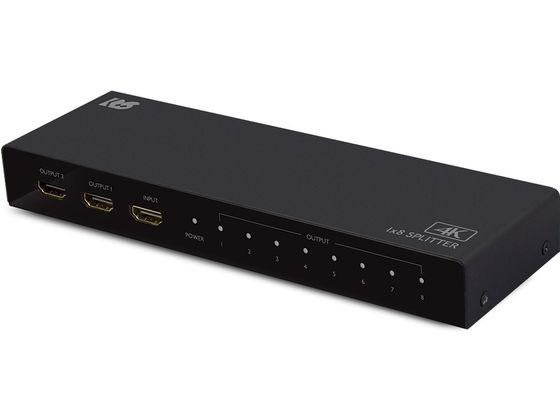 【お取り寄せ】ラトックシステム 4K60Hz 1入力8出力 HDMI分配器 RS-HDSP8P-4K