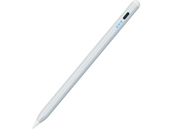 【ブラックフライデー限定★27日9:59迄店内ポイント2倍】【お取り寄せ】エレコム タッチペン iPad用 Type-C充電 シルバー P-TPACSTAP07...