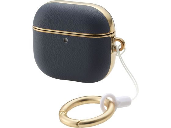 【ブラックフライデー限定★27日9:59迄店内ポイント2倍】【お取り寄せ】エレコム AirPods 第4世代 レザーケース ブルー AVA-AP06PLMBU ...