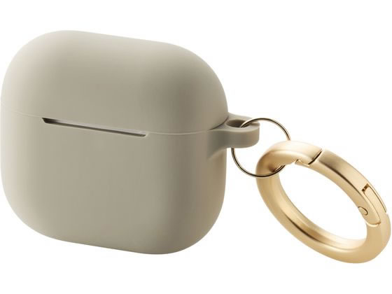 【ブラックフライデー限定★27日9:59迄店内ポイント2倍】【お取り寄せ】エレコム AirPods 第4世代 シリコンケース グレージュ AVA-AP06SCJ...