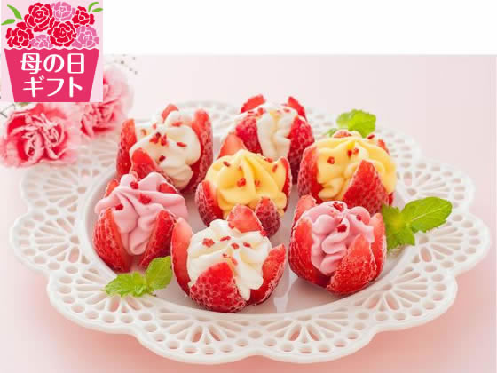 【予約受付中】母の日 2025 送料無料 博多あまおう 花いちごのアイス【5/7(水)〜5/11(日)お届け(日付・時間指定不可)】※予約4/22迄 スイーツ 贈り物 贈りもの メッセージカード付き 感謝 もらってうれしい 50代 60代 70代 80代 義母