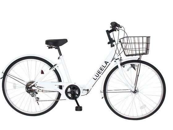 【メーカー直送】21Technology シティサイクル CTA266 パールホワイト【代引不可】【お客様組立】 シティサイクル 電動アシストなし 自転車 アウトドア