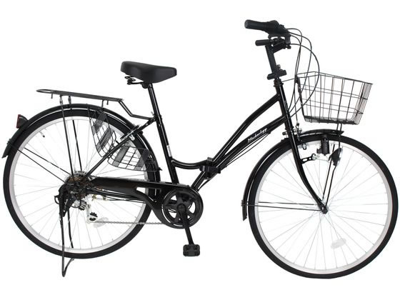 【メーカー直送】21Technology シティサイクルMC266 ジェットブラック mc266-jtblack【代引不可】【お客様組立】 シティサイクル 電動アシストなし 自転車 アウトドア