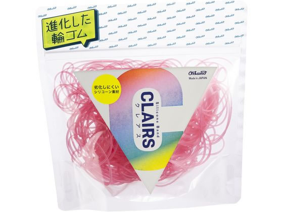 【レビュー投稿で100円OFFクーポン】【お取り寄せ】共和 オーバンド透明袋 クレアス ＃16 ピンク 50g GGS-N-30PK 輪ゴム 標準 切幅 ゴムバンド 結束 梱包