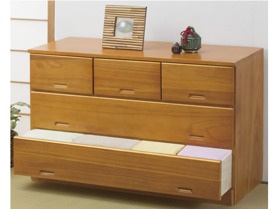 【レビュー投稿で100円OFFクーポン】【メーカー直送】ファミリー・ライフ 総桐 ローチェスト 3段5杯引き出し 02001【代引不可】チェスト リビング収納 収納家具 インテリア 収納