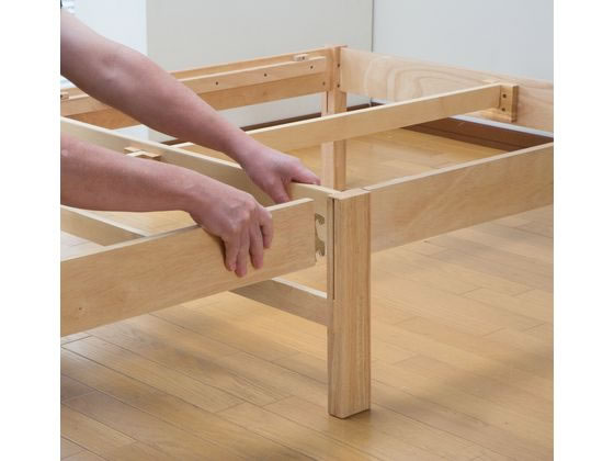 【レビュー投稿で100円OFFクーポン】【メーカー直送】ファミリー・ライフ 組立簡単天然木すのこベッド 04264【代引不可】【お客様組立】シングル すのこベッド 寝具 インテリア [2]