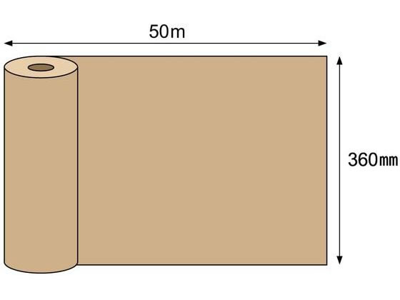 【マラソン限定★ポイント2倍】【お取り寄せ】ヒサゴ テープのいらない梱包紙 クラフト ロールタイプ 360mm×50m クラフト包装紙 緩衝材 梱包資材 梱包