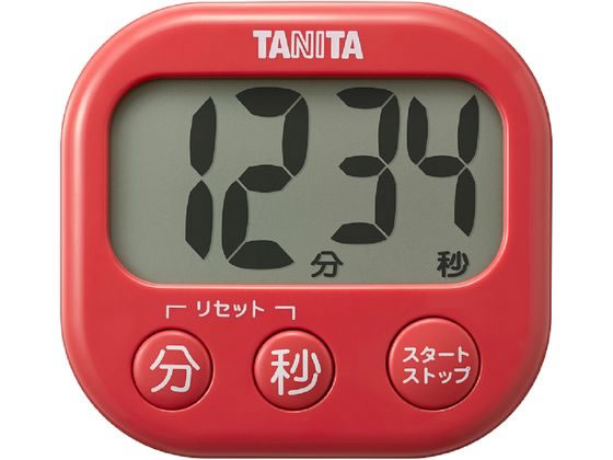 【レビュー投稿で100円OFFクーポン】タニタ 抗菌でか見えタイマー レッド TD429RD キッチンスケール タ..