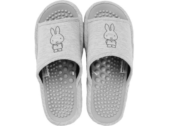 【レビュー投稿で100円OFFクーポン】ストロング スリッパ ミッフィー 凹凸インソール グレー M 10-9-425-m9 デザインタイプスリッパ
