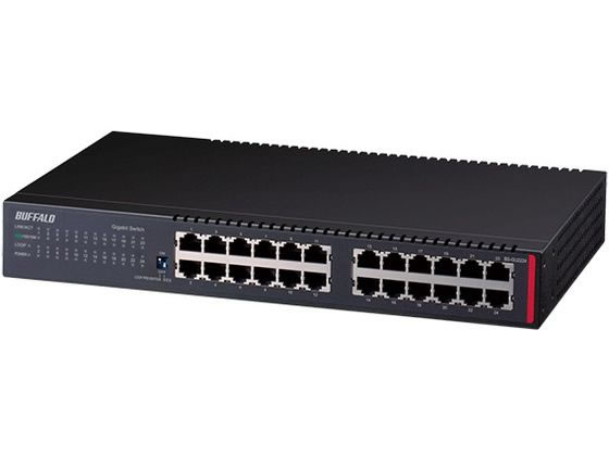 【お取り寄せ】バッファロー 法人向け レイヤー2 Giga アンマネージスイッチ 24ポート BK