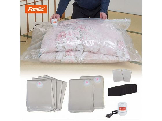 【ポイント10％バック★19日9:59迄】【メーカー直送】ファミリー・ライフ 掃除機のいらない布団圧縮袋 1..