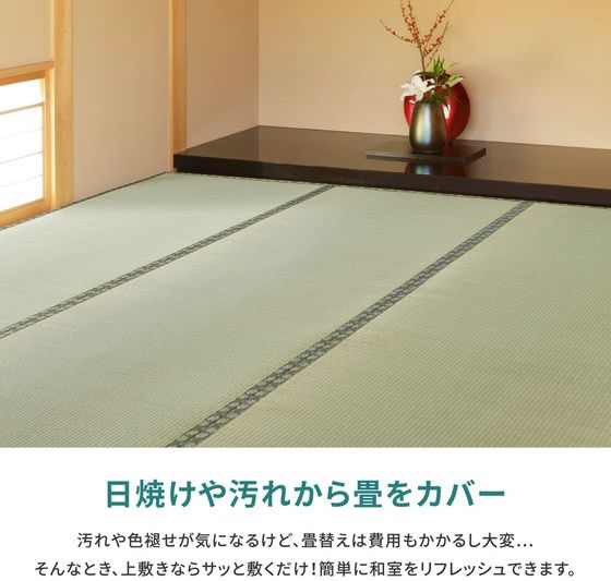 【レビュー投稿で100円OFFクーポン】【メーカー直送】萩原 敷詰 国産 い草カーペット 天草 上敷 江戸間 2帖【代引不可】カーペット ラグ マット リビング家具 インテリア [2]