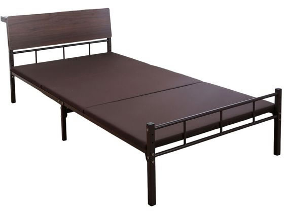 【レビュー投稿で100円OFFクーポン】【メーカー直送】ファミリー・ライフ 木目調宮付きパイプベッド 2口コンセント付 a34379【代引不可】【お客様組立】シングル フロアベッド 寝具 インテリア