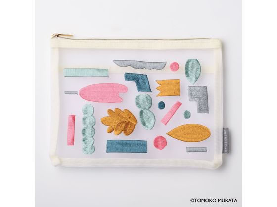 【レビュー投稿で100円OFFクーポン】【お取り寄せ】ヒサゴ ムラタトモコ 刺繍メッシュポーチ Harvest(実り) UTN308 バッグインバッグ バッグ 日用雑貨
