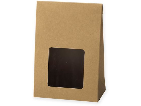 【ブラックフライデー限定★27日9:59迄店内ポイント2倍】【お取り寄せ】クラフトギフトBOX 窓付角底M 10枚 006897932 ギフトボックス 包装紙 包装 ラッピング