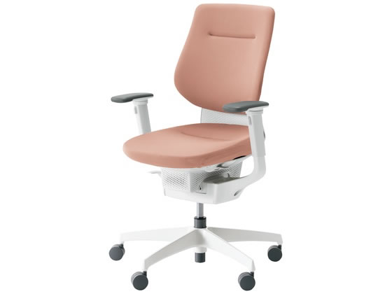 【レビュー投稿で100円OFFクーポン】【メーカー直送】イング クッション背座桃 肘有 Wキャスター CRGW3213E1G49GW【代引不可】【組立・設置・送料無料】肘付き 固定肘タイプ 布張りチェア オフィスチェア オフィス家具