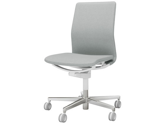 【レビュー投稿で100円OFFクーポン】【メーカー直送】ファブレ ポリッシュ脚 灰本体白 肘無 V C01P101CUWE2E23【代引不可】【組立・設置・送料無料】肘付き 固定肘タイプ 布張りチェア オフィスチェア オフィス家具