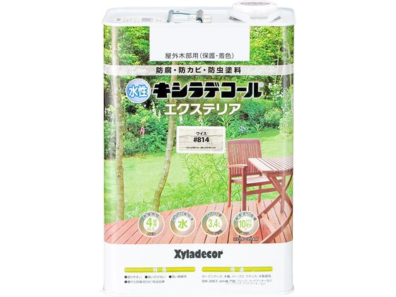 【商品説明】●木材保護塗料のトップブランド「キシラデコール」の水性タイプ●木材の内部に浸透し、内部から防腐・防カビ・防虫効果を発揮します。●水性だから臭いが少なく作業性抜群。用具の後始末も水でできるから取り扱いが簡単です。●油性キシラデコールと同等の高い耐候性と保護性能を誇ります。【仕様】●容量：3．4L●色：ワイス●商品サイズ（幅×奥行×高さ）：183×107×260●商品重量（g）：4080●乾燥時間：約4時間（20℃）●重ね塗り時間：4時間以上●塗り面積（m2）：約　13．6〜20．4●塗り重ね回数：2回【備考】※メーカーの都合により、パッケージ・仕様等は予告なく変更になる場合がございます。【検索用キーワード】カンペハピオ　かんぺはぴお　KanpeHapio　水性キシラデコールエクステリアSワイス3．4L　カンペハピオ　水性キシラデコール　エクステリアS　ワイス　3．4L　土木　建築資材　塗装　養生　内装用品　R238LD木材保護塗料のトップブランド「キシラデコール」の水性タイプ