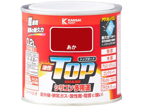 【レビュー投稿で100円OFFクーポン】【お取り寄せ】カンペハピオ 油性トップガード あか 0.2L 塗料 塗装 養生 内装 土木 建築資材