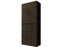 【マラソン限定★2000円クーポン&ポイント2倍】【メーカー直送】Netforce ファシル 両開き書庫 12人用ロッカー セット DBR【代引不可】【お客様組立】スチールキャビネット ロッカー オフィス家具