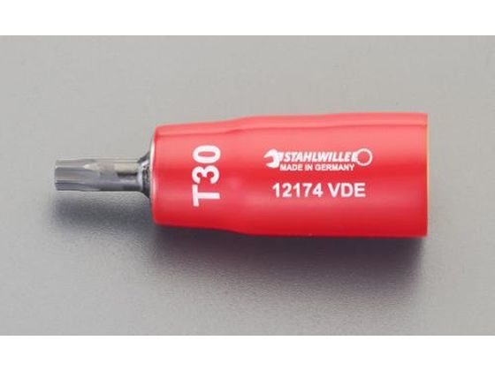 【レビュー投稿で100円OFFクーポン】【お取り寄せ】エスコ 3/8”DR×T30 [TORX] 絶縁ビットソケット EA640RT-30 絶縁工具 防爆 作業用品 工具